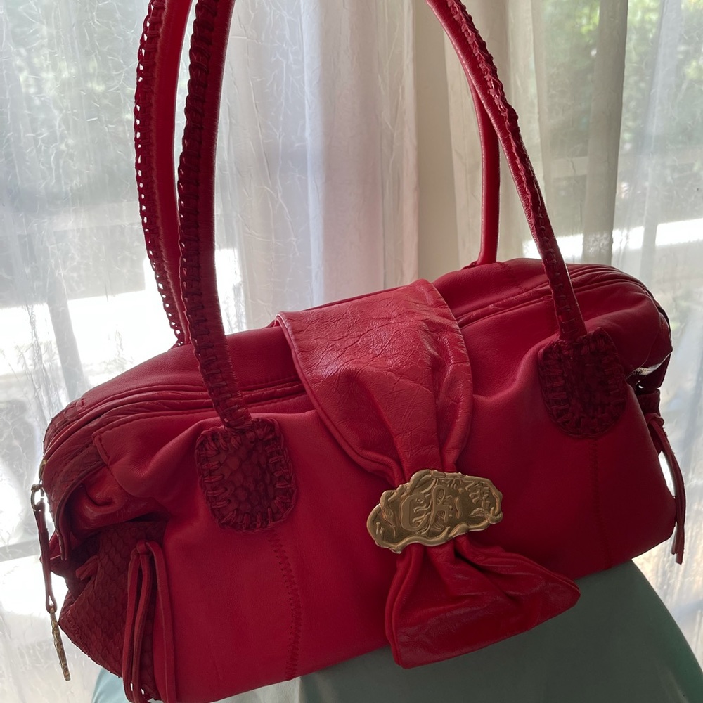 Carlos Falchi Red Leather handbag
